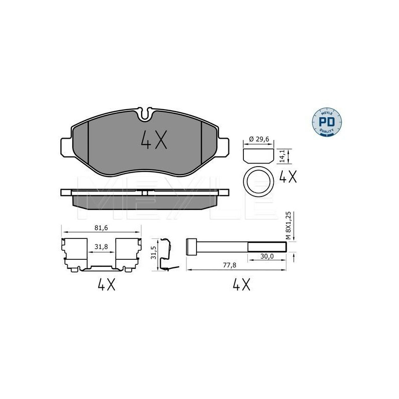 Pastiglie freno asse anteriore - MEYLE