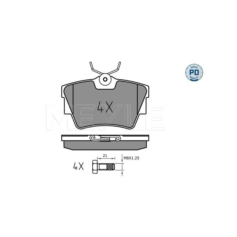 Pastiglie freno asse posteriore - MEYLE