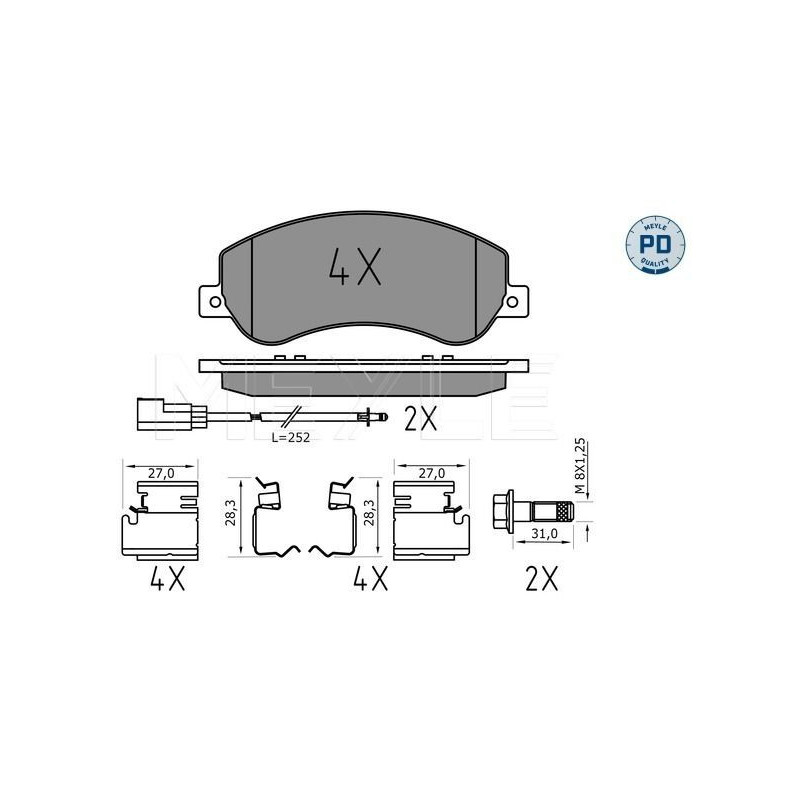 Pastiglie freno asse anteriore - MEYLE