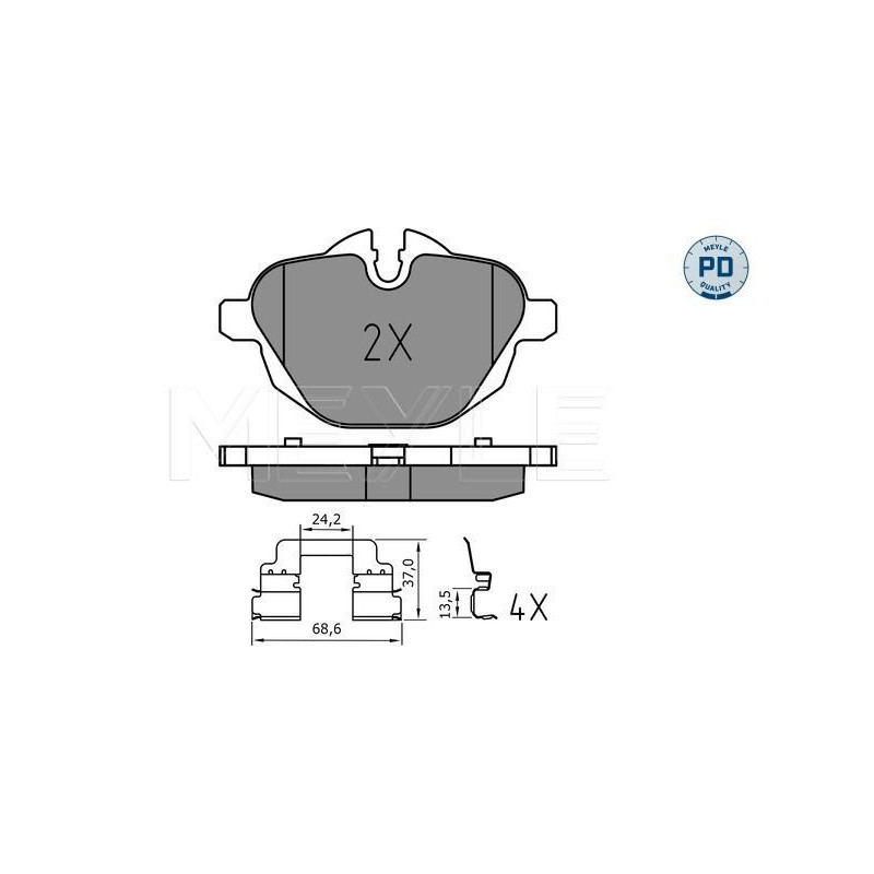 Pastiglie freno asse posteriore - MEYLE