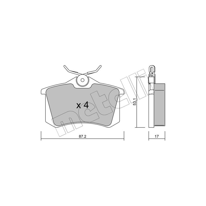 Pastiglie freno asse posteriore - METELLI