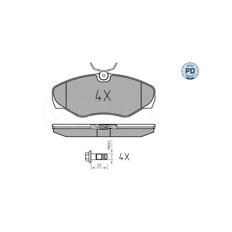 Pastiglie freno asse anteriore - MEYLE