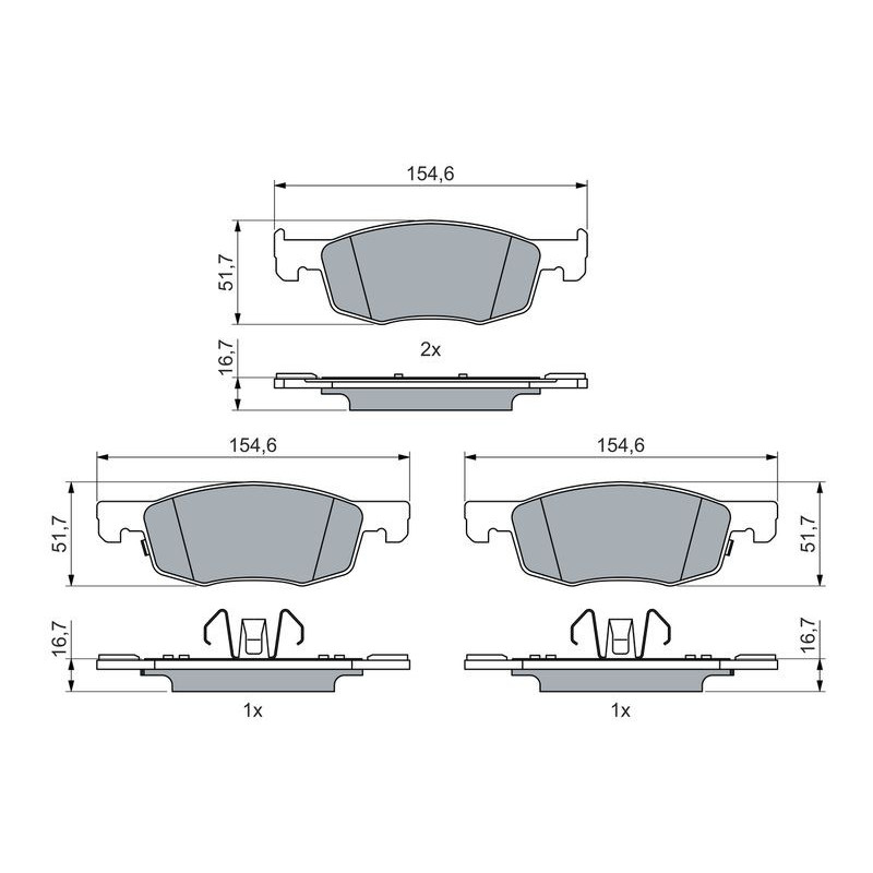 Pastiglie freno asse anteriore - BOSCH