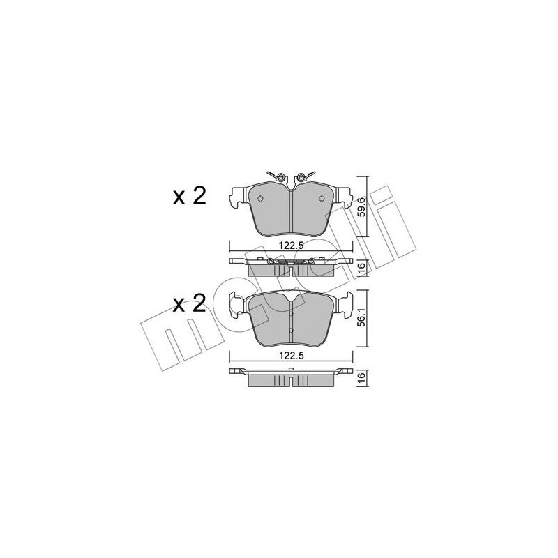 Pastiglie freno asse posteriore - METELLI