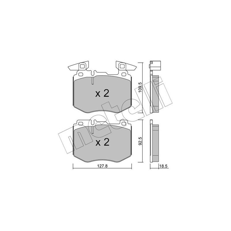 Pastiglie freno asse anteriore - METELLI
