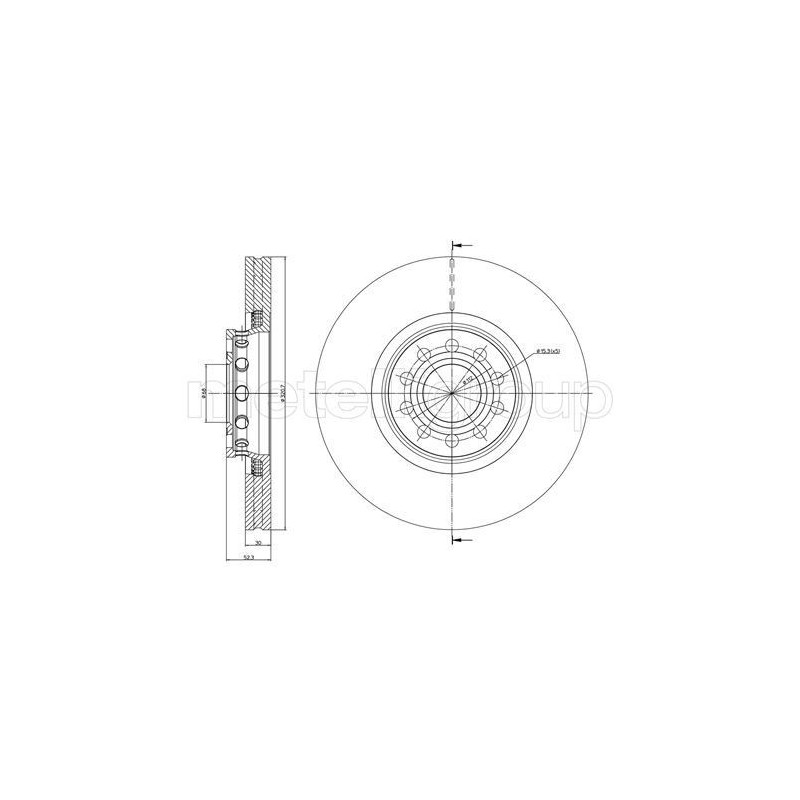 Disco freno asse anteriore - METELLI