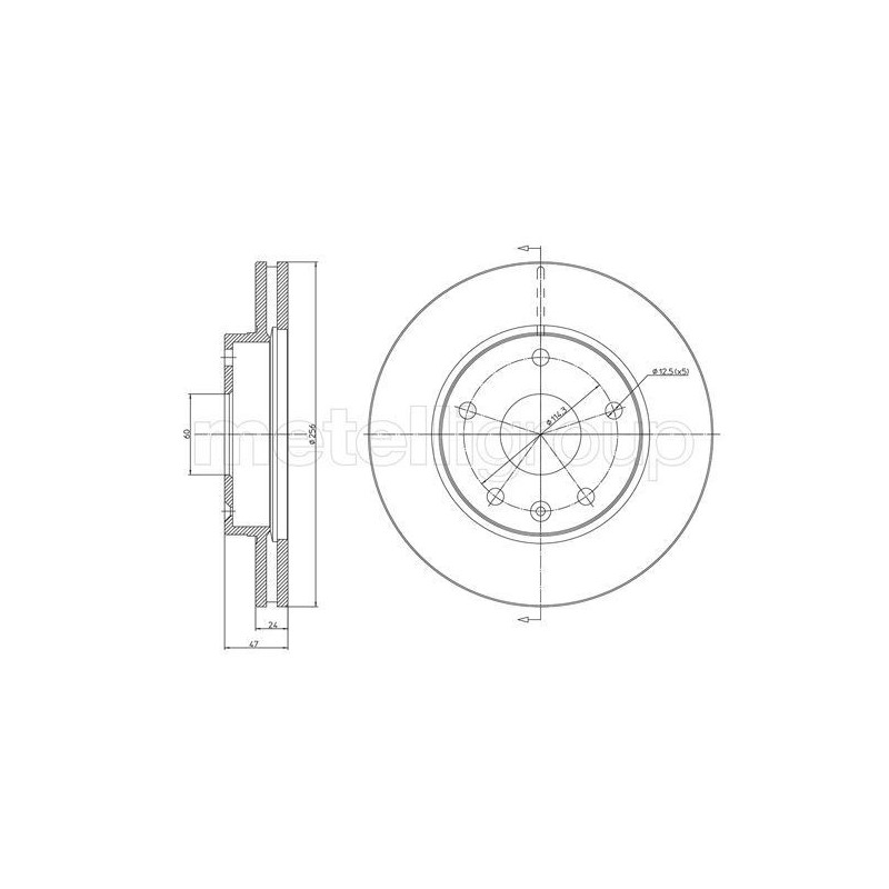 Disco freno asse anteriore - METELLI