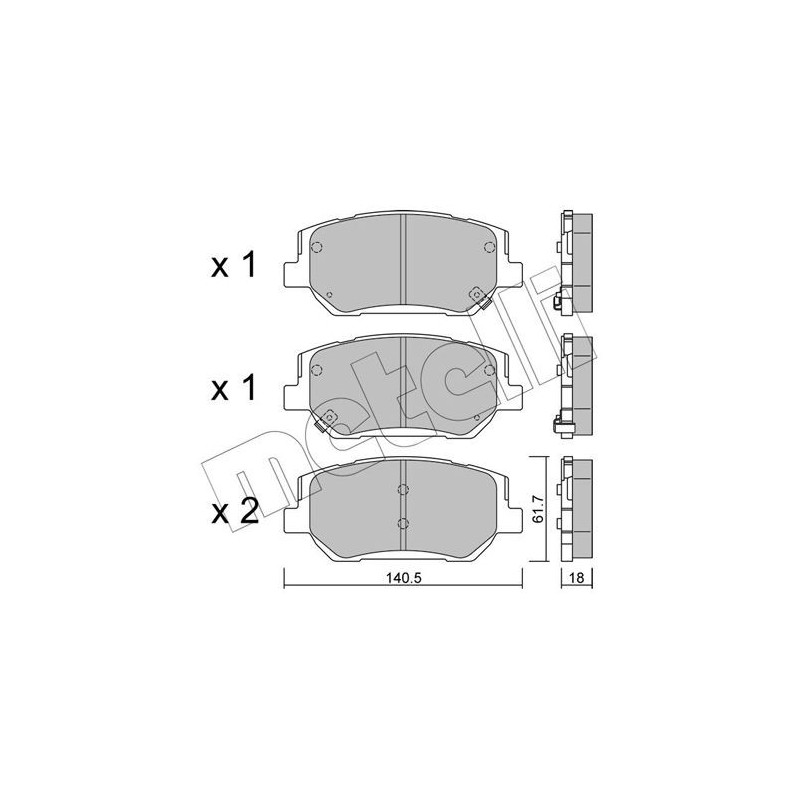Pastiglie freno asse anteriore - METELLI