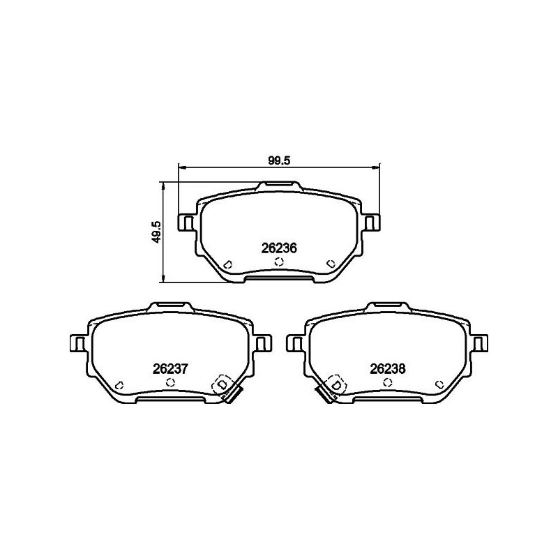 Pastiglie freno asse anteriore - HELLA BRAKE