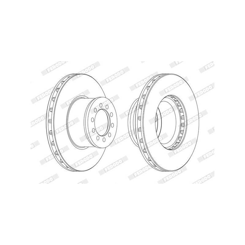 Disco freno asse anteriore - FERODO