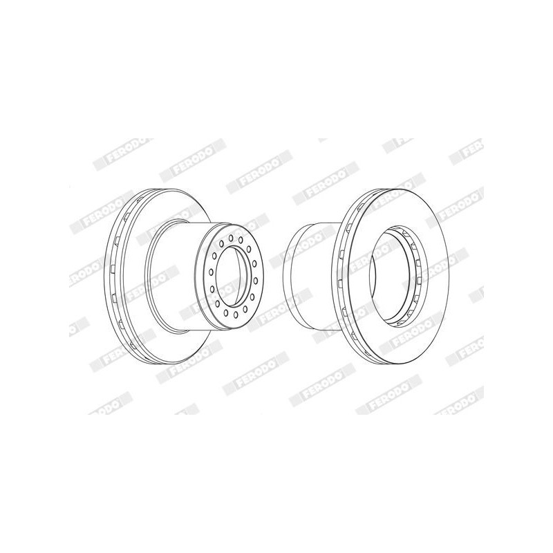 Disco freno asse anteriore - FERODO