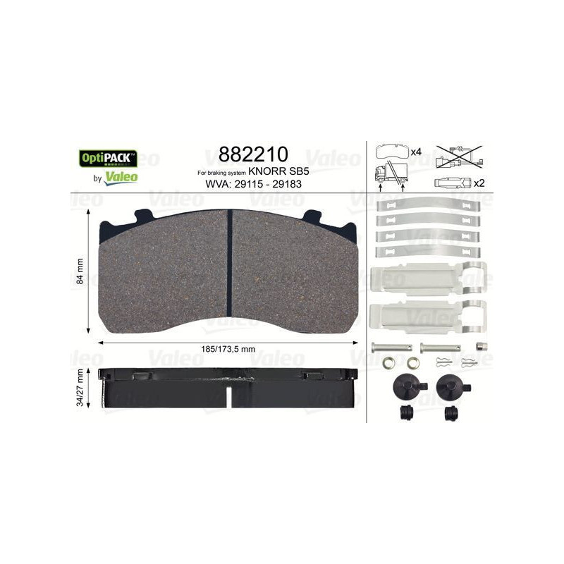 Pastiglie freno asse anteriore - VALEO