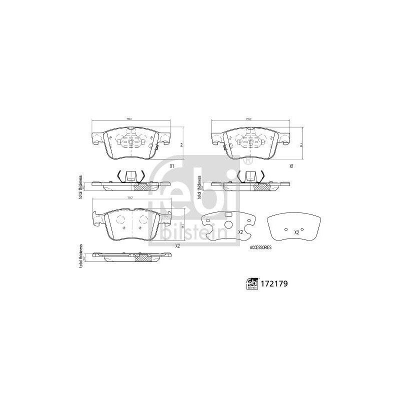 Pastiglie freno asse anteriore - FEBI