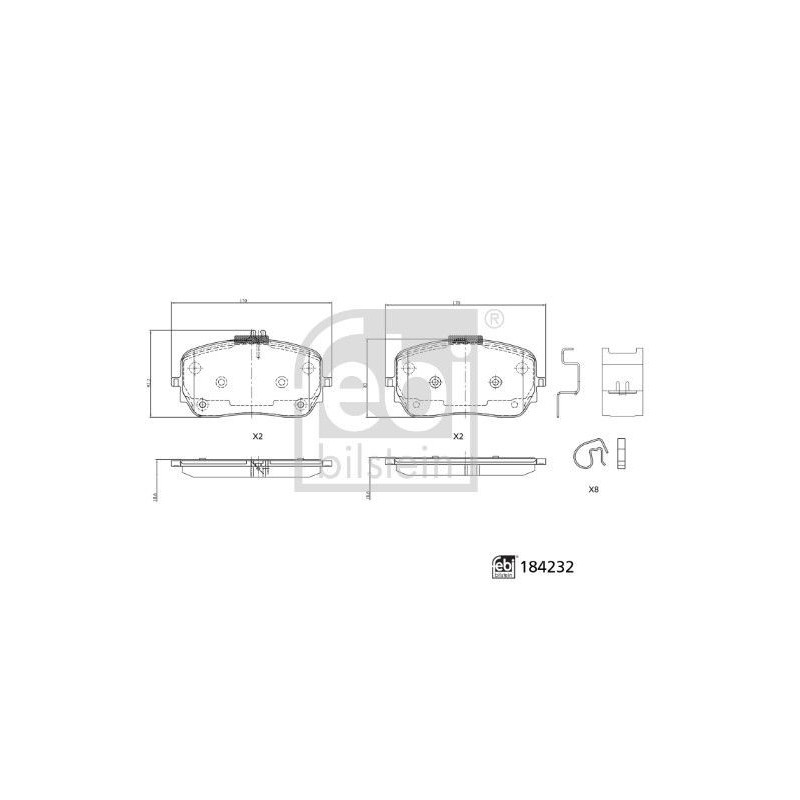 Pastiglie freno asse anteriore - FEBI