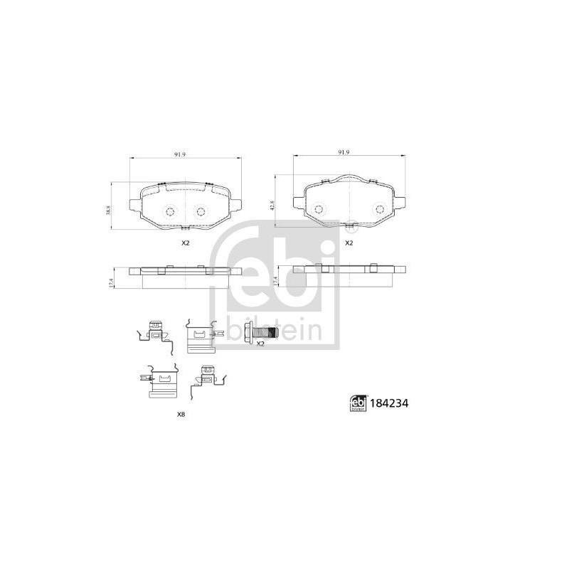 Pastiglie freno asse posteriore - FEBI