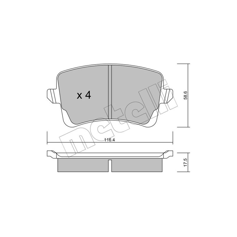 Pastiglie freno asse posteriore - METELLI