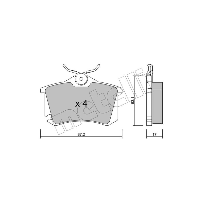 Pastiglie freno asse posteriore - METELLI