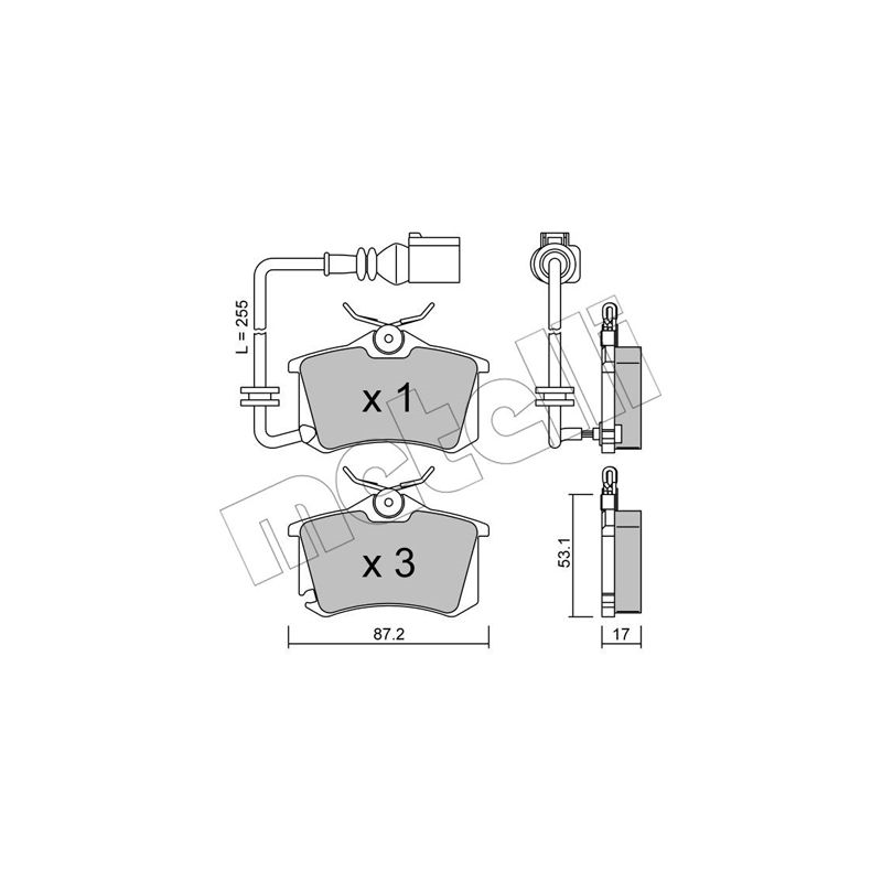 Pastiglie freno asse posteriore - METELLI