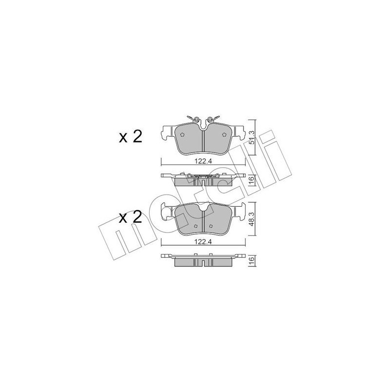 Pastiglie freno asse posteriore - METELLI