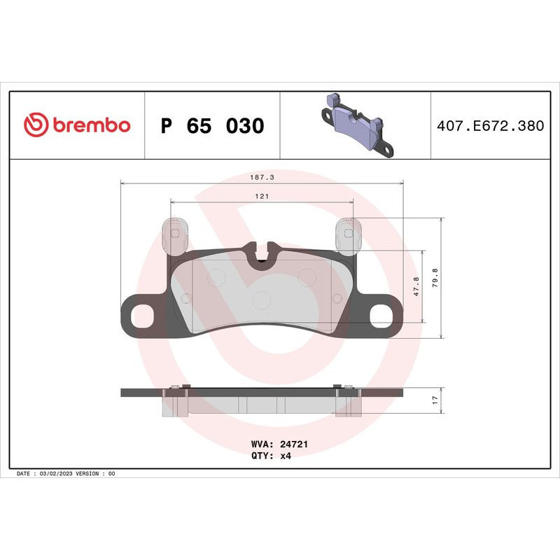 Pastiglie freno asse posteriore - BREMBO