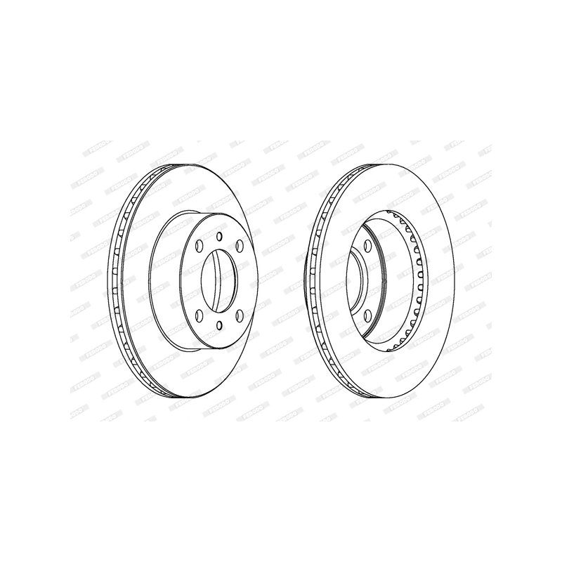 Disco freno asse anteriore - FERODO