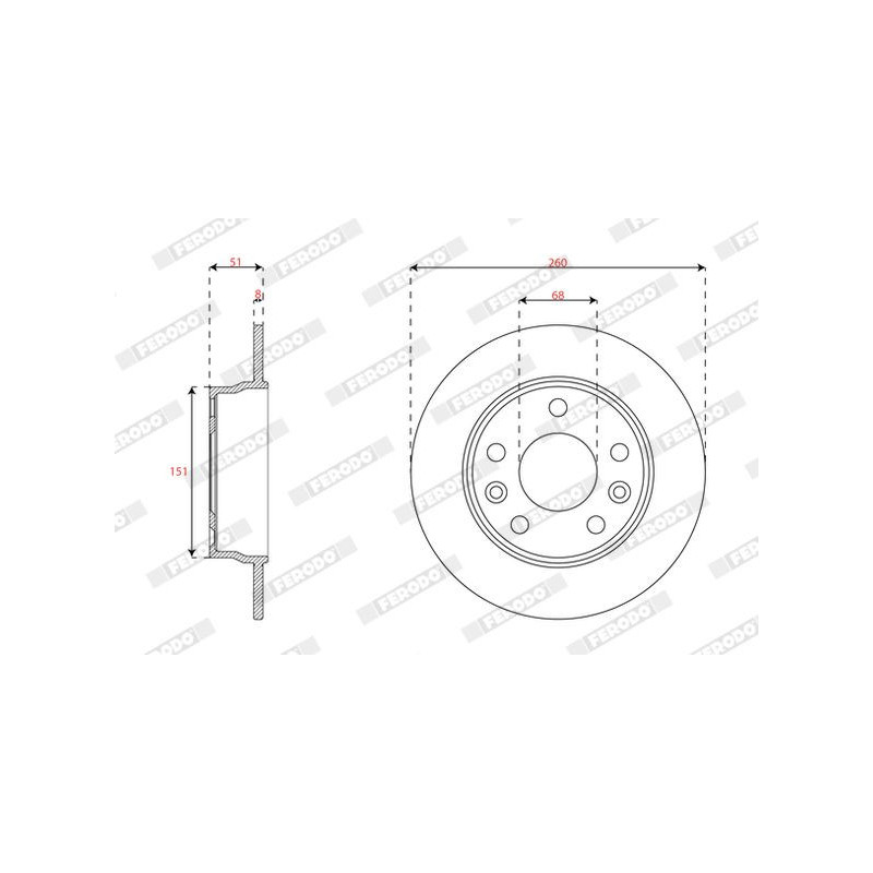 Disco freno asse posteriore - FERODO