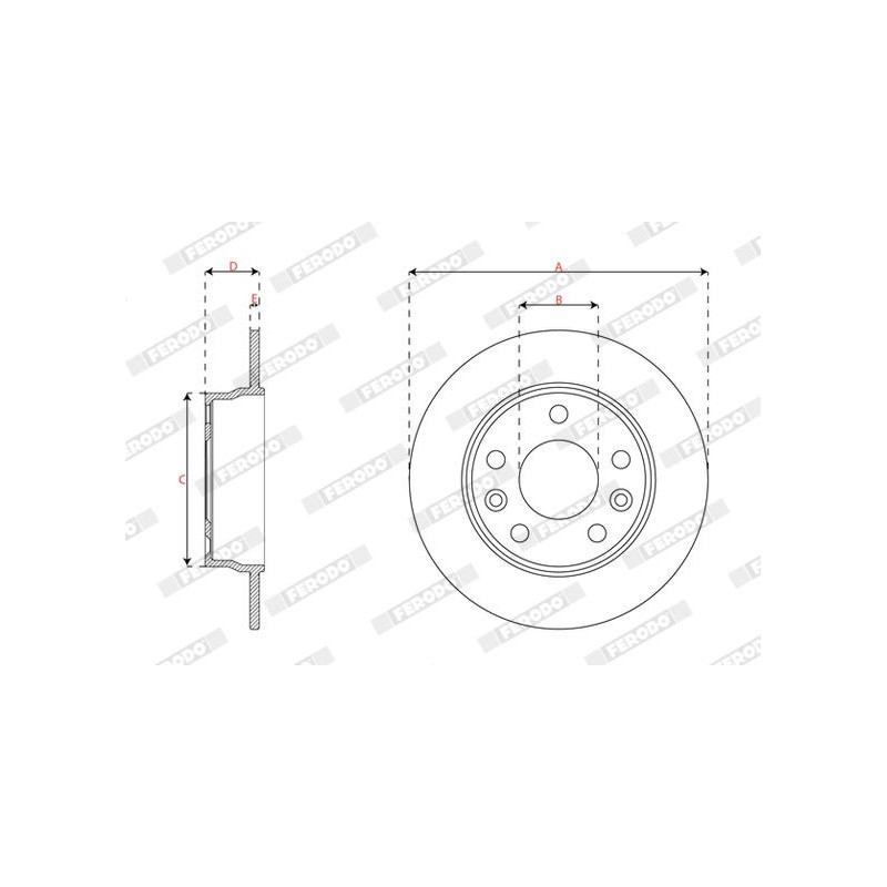 Disco freno asse posteriore - FERODO