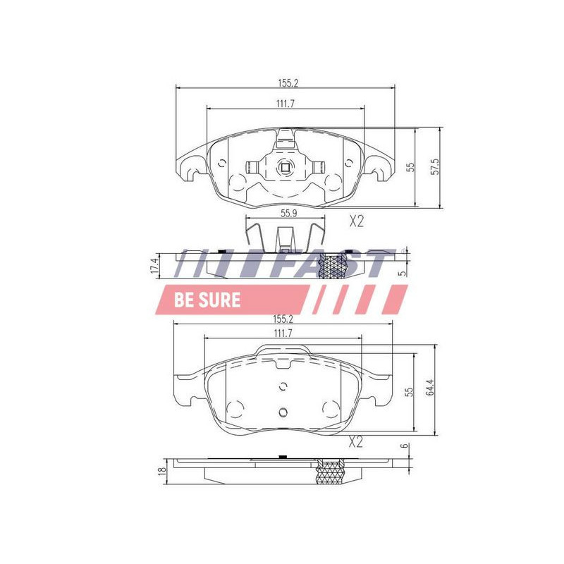 Pastiglie freno asse anteriore - FAST