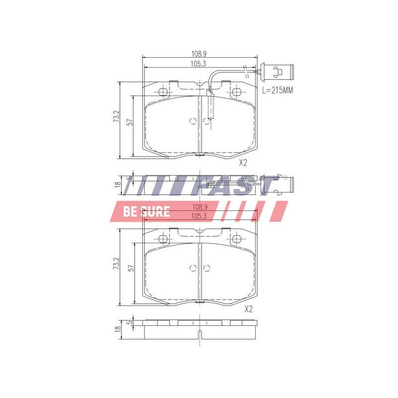 Pastiglie freno asse anteriore - FAST