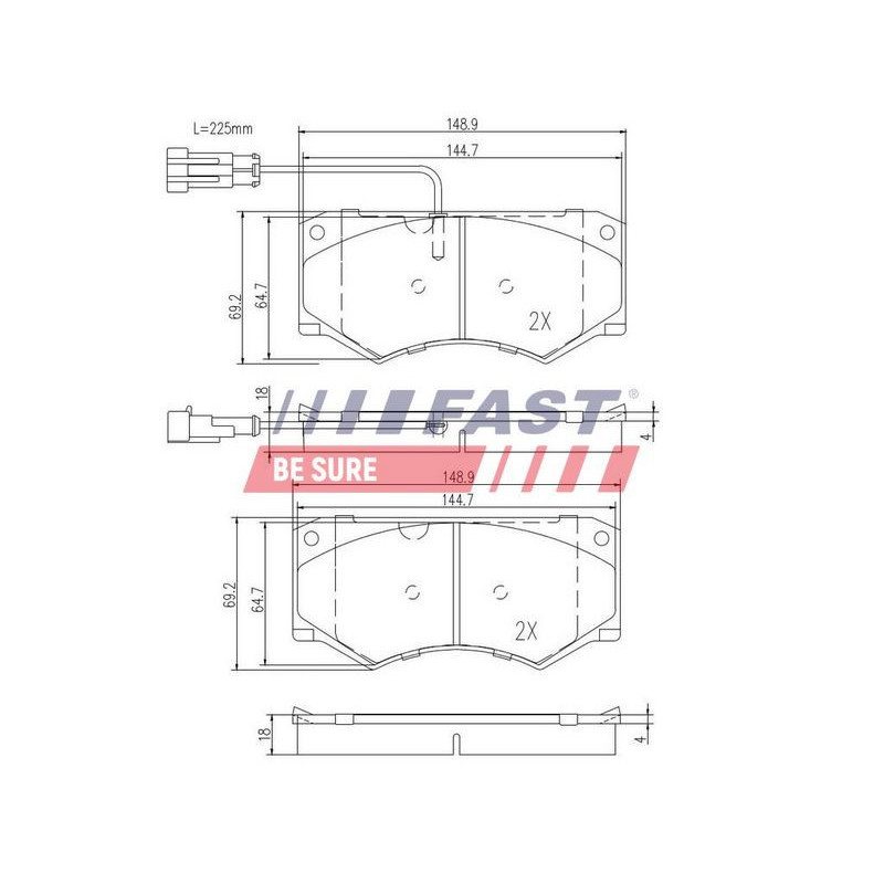 Pastiglie freno asse anteriore - FAST