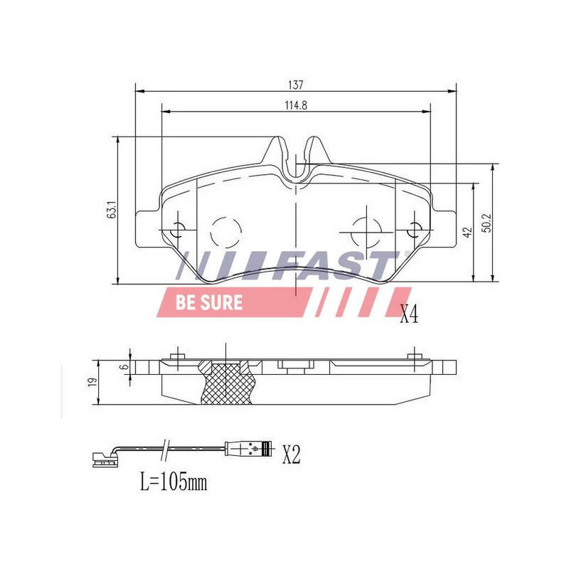 Pastiglie freno asse posteriore - FAST