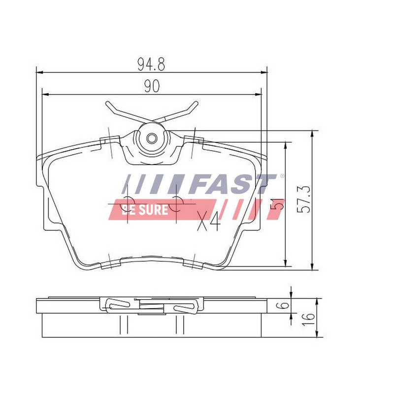 Pastiglie freno asse posteriore - FAST