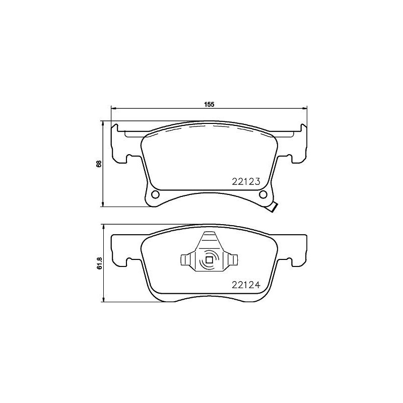 Pastiglie freno asse anteriore - HELLA BRAKE