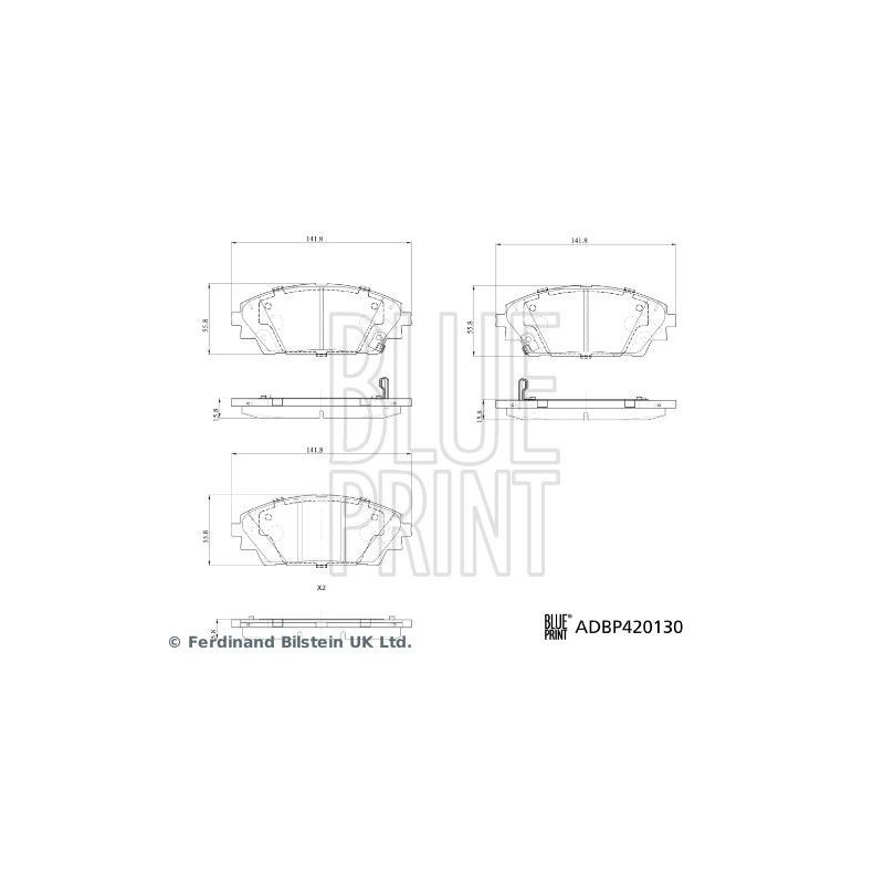 Pastiglie freno asse anteriore - BLUE PRINT