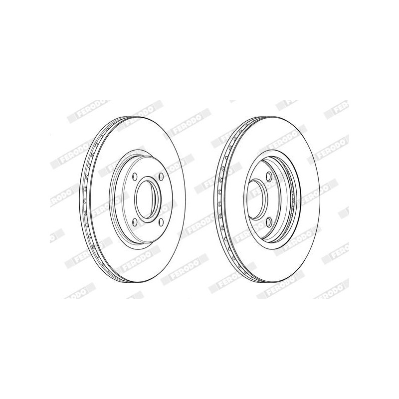 Disco freno asse anteriore - FERODO