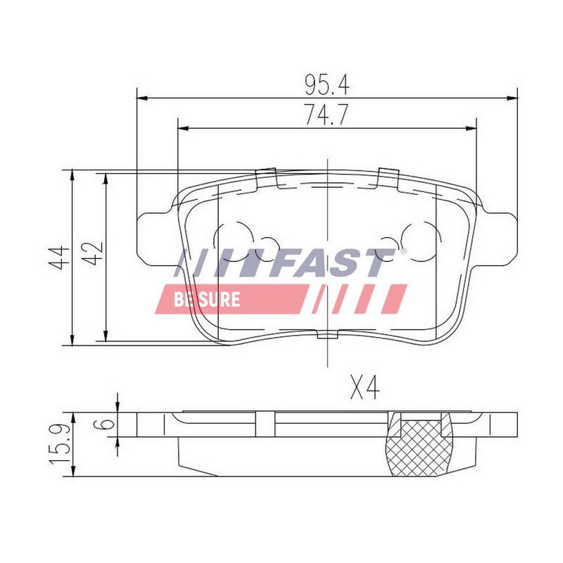 Pastiglie freno asse posteriore - FAST