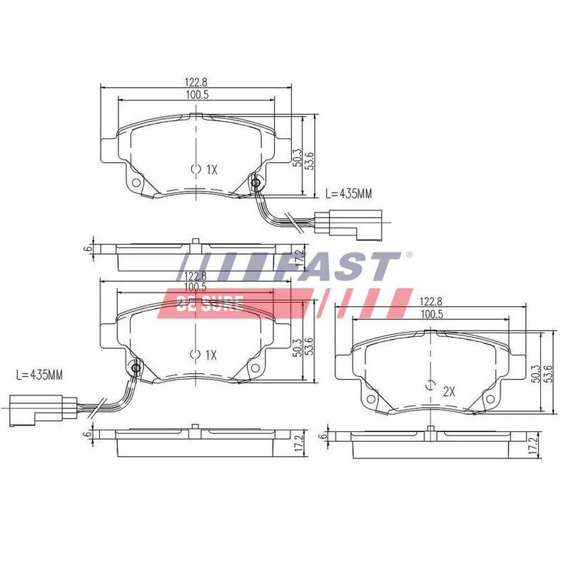 Pastiglie freno asse posteriore - FAST