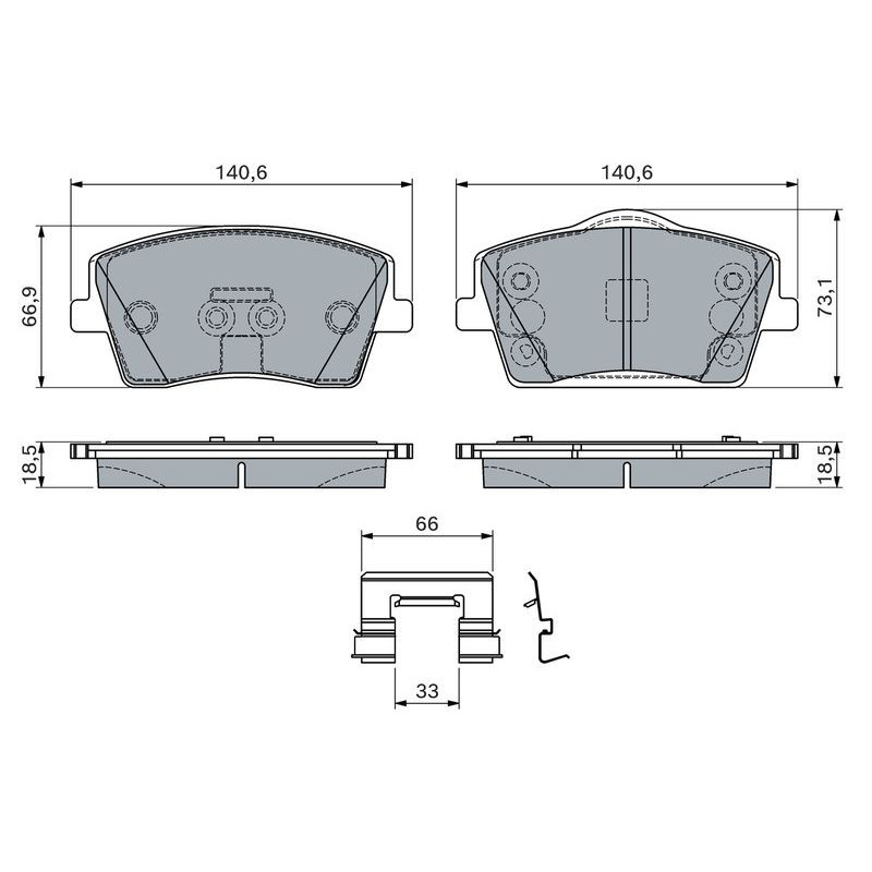 Pastiglie freno asse anteriore - BOSCH