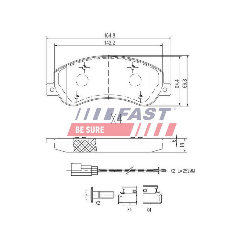 Pastiglie freno asse anteriore - FAST