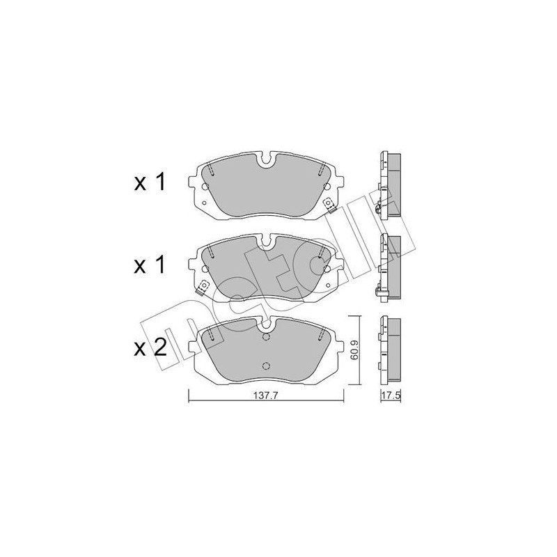 Pastiglie freno asse anteriore - METELLI