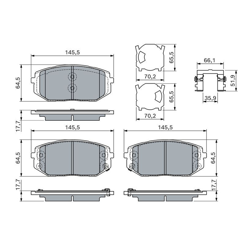 Pastiglie freno asse anteriore - BOSCH