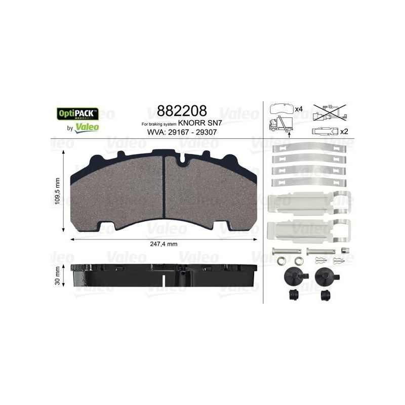 Pastiglie freno asse anteriore - VALEO