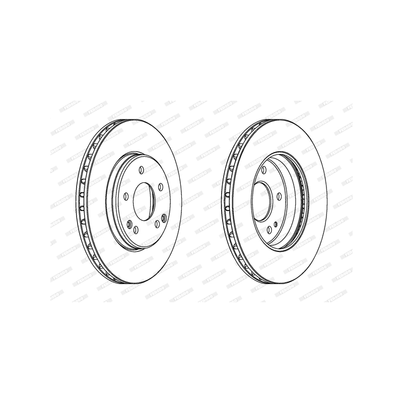Disco freno asse anteriore - FERODO