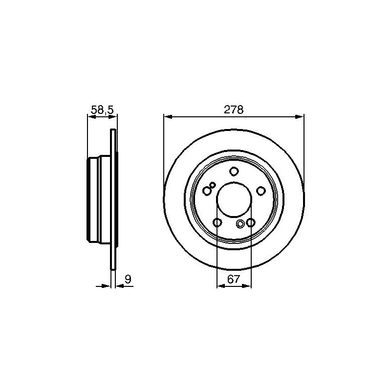 Disco freno asse posteriore - BOSCH