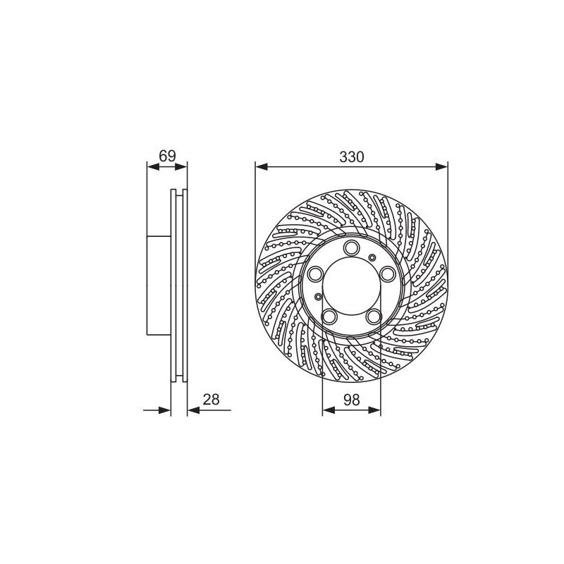 Disco freno asse anteriore - BOSCH
