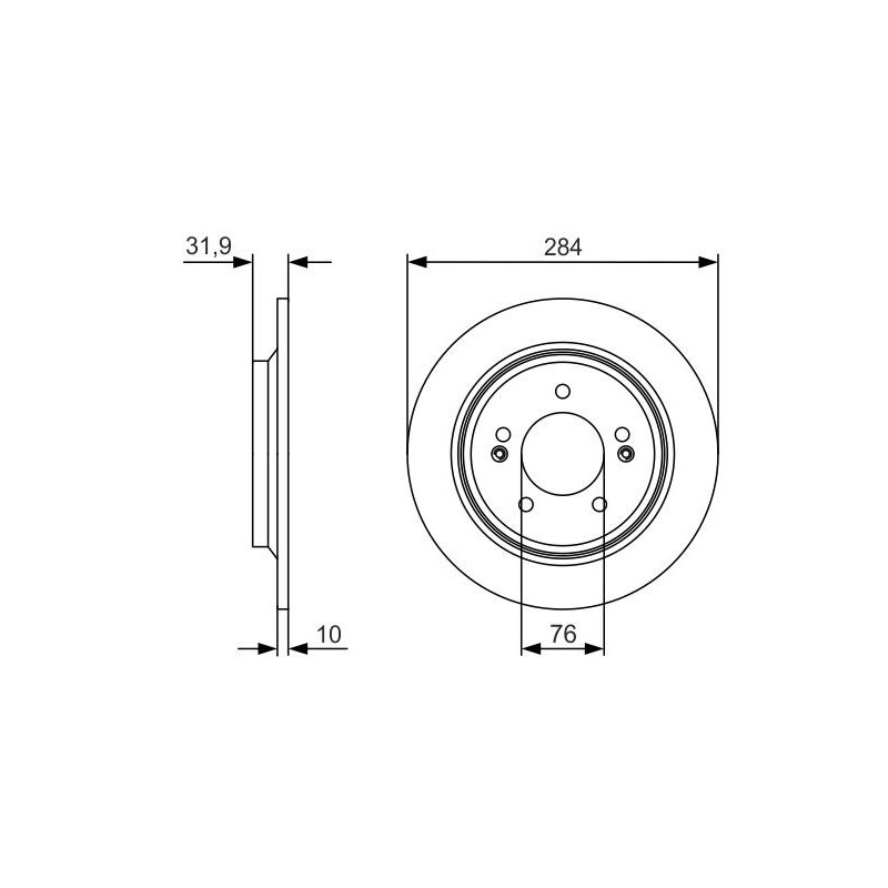 Disco freno asse posteriore - BOSCH