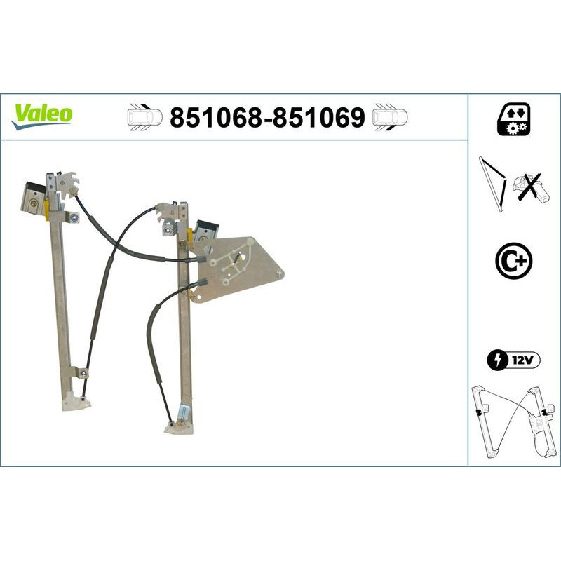 Alzacristalli anteriore - VALEO