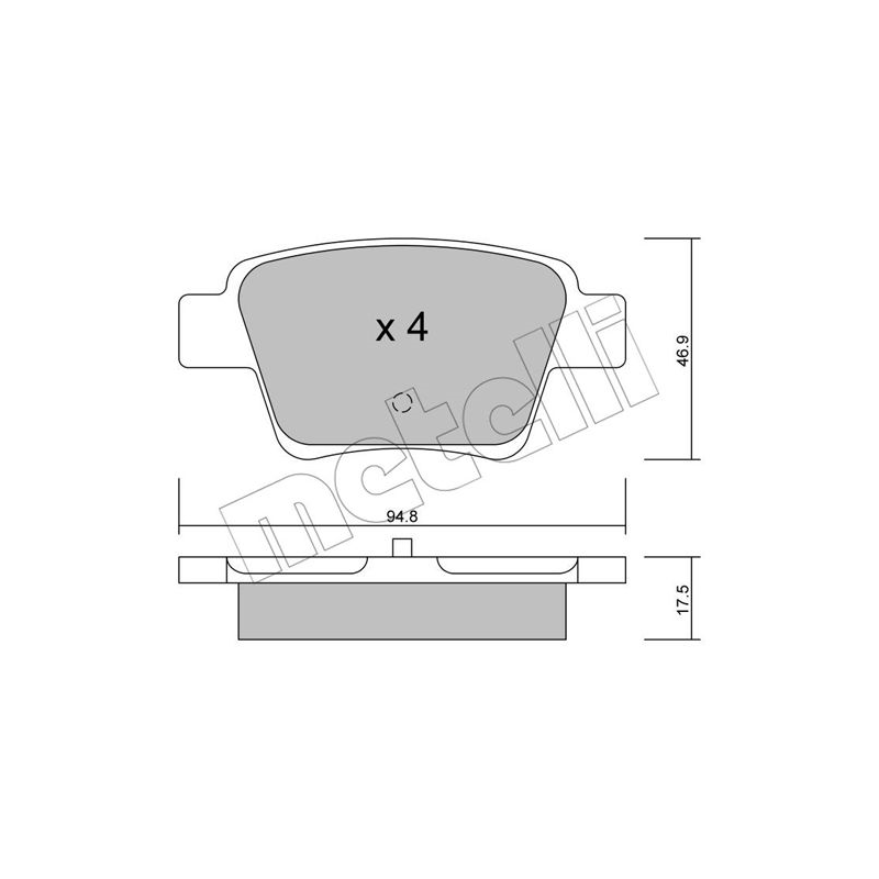 Pastiglie freno asse posteriore - METELLI