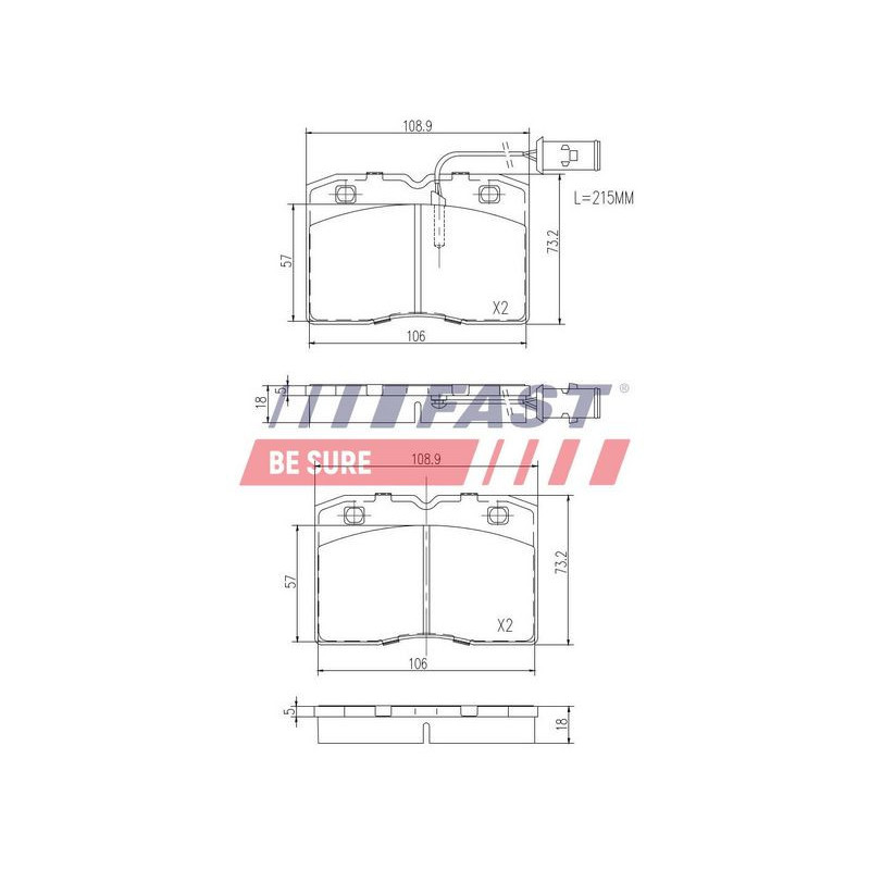 Pastiglie freno asse posteriore - FAST