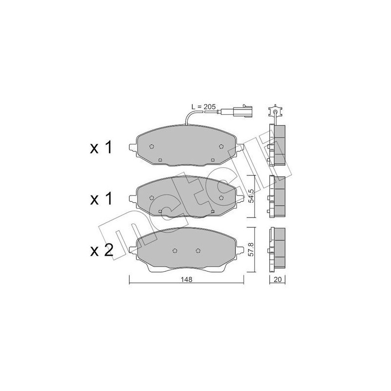 Pastiglie freno asse posteriore - METELLI